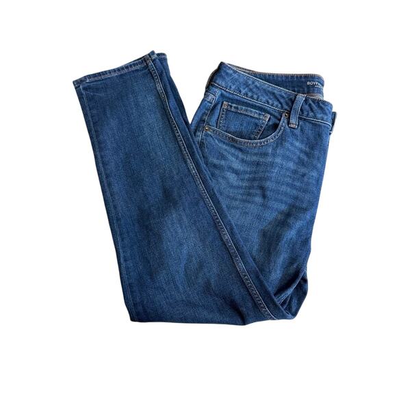 Chico's blue denim Boyfriend Ankle jeans Sz 1 US 8 - Picture 1 of 8